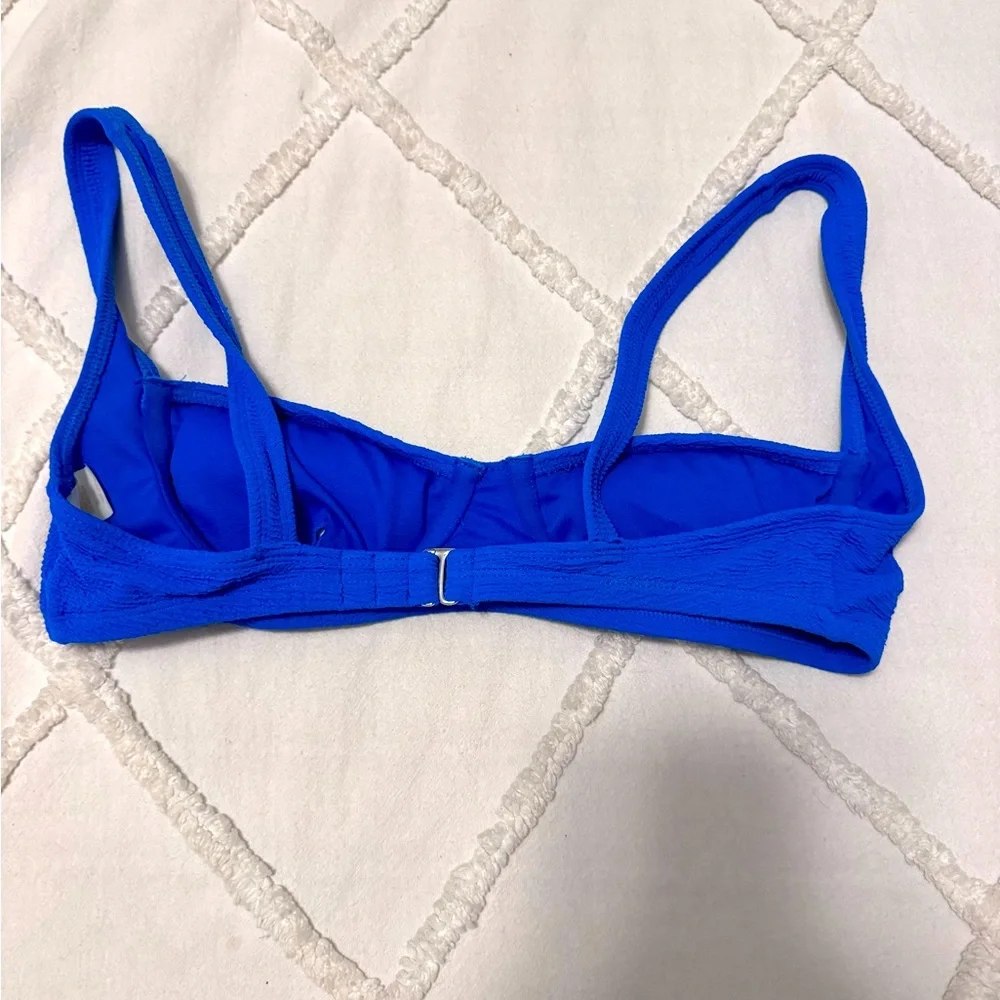 Gianni Bini Royal Blue Textured Bikini Top